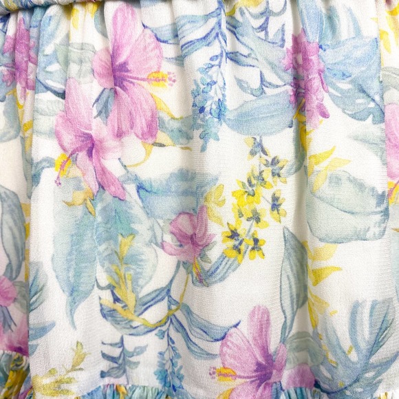 LoveShackFancy Ivoire Floral Chiffon Mini Dress Size Small - Picture 9 of 14